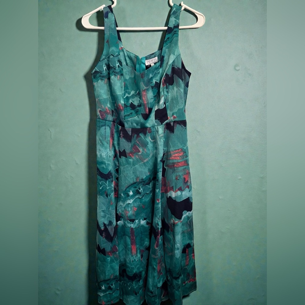 Sofia Jeans by Sofia Vergara Women's Sleeveless Tea Length Dress size Large